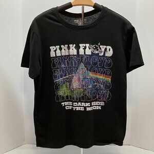 Pink Floyd Womens Black Dark Side of the Moon‎ Graphic Tshirt with Songs Size M